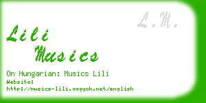 lili musics business card